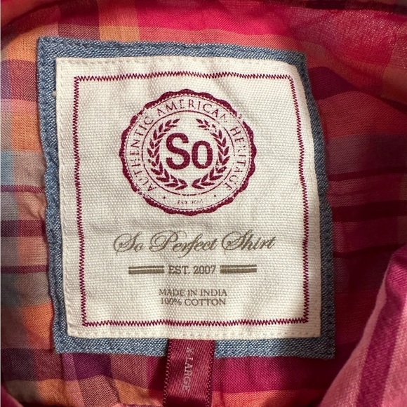 SO Authentic American Heritage Plaid Buttton Down Shirt - Picture 6 of 10